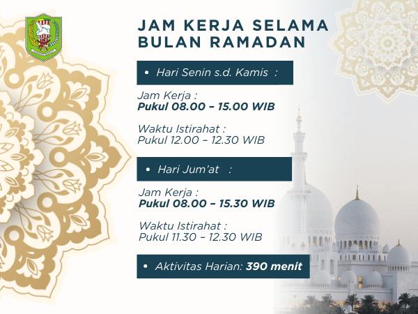 PENETAPAN JAM KERJA SELAMA BULAN RAMADAN 1447 HIJRIAH 